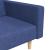 Canapea extensibilă cu 2 locuri, 2 perne, albastru, textil GartenMobel Dekor