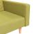 Canapea extensibilă cu 2 locuri, 2 perne, verde, textil GartenMobel Dekor
