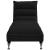 Șezlong cu perne, negru, material textil GartenMobel Dekor