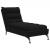 Șezlong cu perne, negru, material textil GartenMobel Dekor
