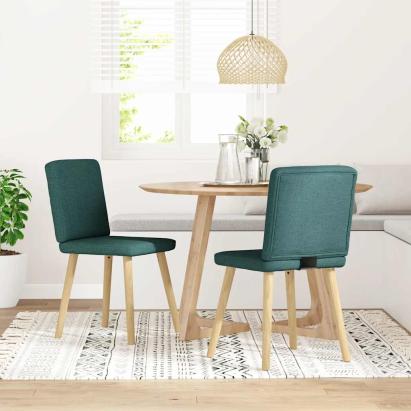 Scaune de bucătărie, 2 buc., verde închis, material textil GartenMobel Dekor