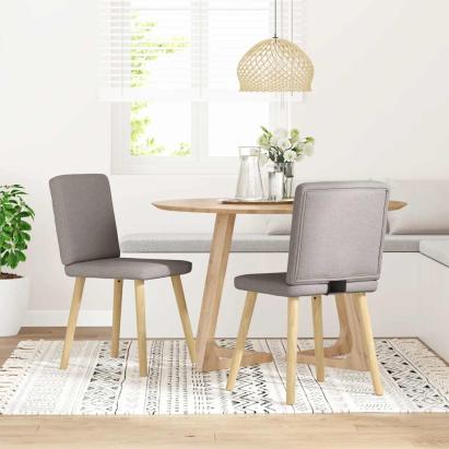 Scaune de bucătărie, 2 buc., gri taupe, material textil GartenMobel Dekor