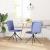 Scaune de sufragerie 2 buc țesătură Jeans Blue GartenMobel Dekor