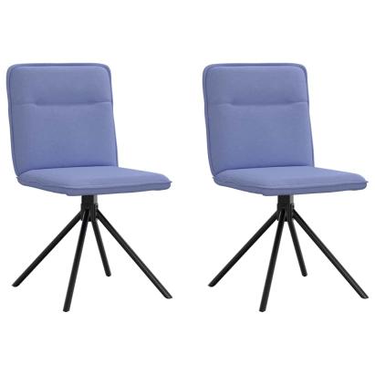 Scaune de sufragerie 2 buc țesătură Jeans Blue GartenMobel Dekor