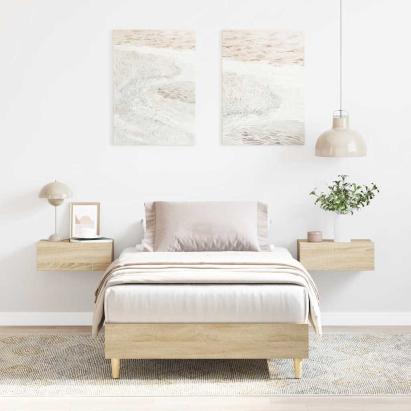 Cadru de pat fără saltea Stejar Sonoma 75x190 cm Lemn prelucrat GartenMobel Dekor