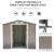 Casuta de gradina pentru depozitare unelte, cu structura baza inclusa, metal si PP, gri, 213x130x185 cm GartenVIP DiyLine