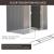 Casuta de gradina pentru depozitare unelte, cu structura baza inclusa, metal si PP, gri, 213x130x185 cm GartenVIP DiyLine