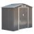 Casuta de gradina pentru depozitare unelte, cu structura baza inclusa, metal si PP, gri, 213x130x185 cm GartenVIP DiyLine