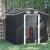 Casuta/magazie/sopron de gradina pentru depozitare unelte, otel, negru, 195x153x188 cm GartenVIP DiyLine