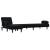 Canapea extensibilă în formă de L negru 260x140x70 cm catifea GartenMobel Dekor