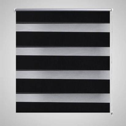 Jaluzea tip zebră, 140 x 175 cm, negru GartenMobel Dekor