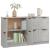 Servante, 2 piese, gri beton, 60x30x70 cm, lemn prelucrat GartenMobel Dekor