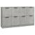 Servante, 2 piese, gri beton, 60x30x70 cm, lemn prelucrat GartenMobel Dekor