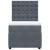 Pat box spring cu saltea, gri închis, 80x200 cm, catifea GartenMobel Dekor