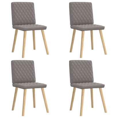 Scaune de sufragerie, 4 buc., gri taupe, material textil GartenMobel Dekor