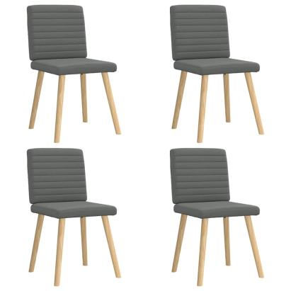 Scaune de bucătărie pivotante, 4 buc., gri închis, textil GartenMobel Dekor