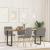 Scaune de sufragerie, 4 buc., gri taupe, material textil GartenMobel Dekor