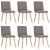 Scaune de sufragerie, 6 buc., gri taupe, material textil GartenMobel Dekor