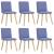 Scaune de sufragerie 6 buc țesătură Jeans Blue GartenMobel Dekor
