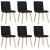 Scaune de sufragerie 6 buc. negru material textil GartenMobel Dekor