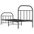 Cadru pat metalic cu tăblii de cap/picioare, negru, 75x190 cm GartenMobel Dekor