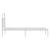 Cadru de pat metalic fără saltea, cu tăblie, alb, 75x190 cm GartenMobel Dekor