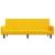 Canapea extensibilă cu 2 locuri, galben, catifea GartenMobel Dekor