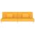 Canapea extensibilă cu 2 locuri, 2 perne, galben, textil GartenMobel Dekor