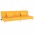 Canapea extensibilă cu 2 locuri, 2 perne, galben, textil GartenMobel Dekor