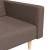 Canapea extensibilă cu 2 locuri, 2 perne, gri taupe, textil GartenMobel Dekor