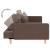 Canapea extensibilă cu 2 locuri, 2 perne, gri taupe, textil GartenMobel Dekor