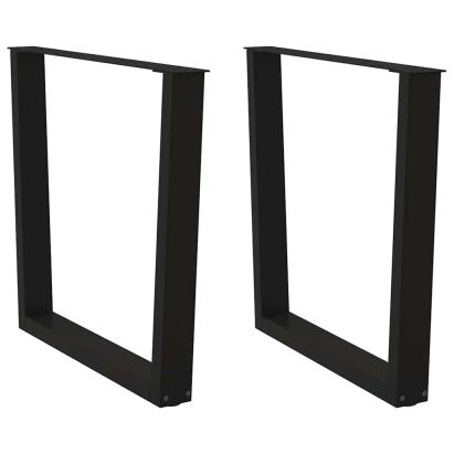 Picioare pentru masă în formă de V 2 buc Negru Oțel GartenMobel Dekor