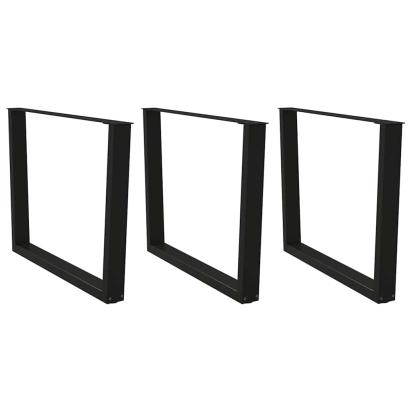 Picioare pentru masă în formă de V 3 buc Negru Oțel GartenMobel Dekor