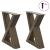 Picioare măsuță de cafea 2 buc Oțel natural 30x(30-31,3)cm Oțel GartenMobel Dekor