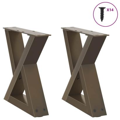 Picioare măsuță de cafea 2 buc Oțel natural 30x(30-31,3)cm Oțel GartenMobel Dekor