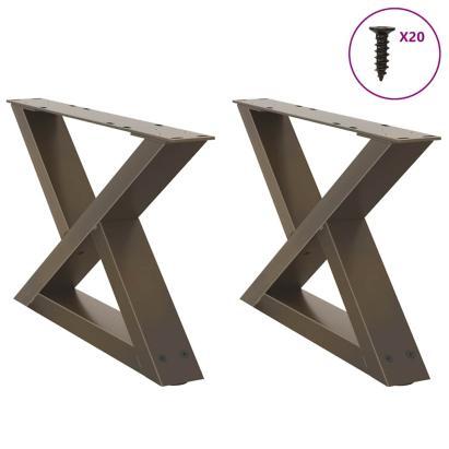 Picioare măsuță de cafea 2 buc Oțel natural 50x(30-31,3)cm Oțel GartenMobel Dekor
