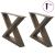 Picioare măsuță de cafea 2 buc Oțel natural 60x(30-31,3)cm Oțel GartenMobel Dekor
