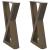 Picioare măsuță de cafea 2 buc Oțel natural 38x(42-43,3)cm Oțel GartenMobel Dekor