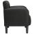 Canapea scaun cu cotiere negru 54 cm piele artificială GartenMobel Dekor