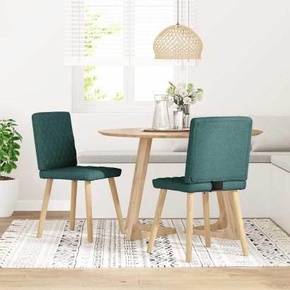 Scaune de bucătărie, 2 buc., verde închis, material textil GartenMobel Dekor
