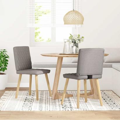 Scaune de bucătărie, 2 buc., gri taupe, material textil GartenMobel Dekor