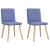 Scaune de sufragerie 2 buc țesătură Jeans Blue GartenMobel Dekor