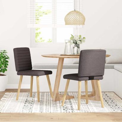 Scaune de masă, 2 buc., maro închis, material textil GartenMobel Dekor