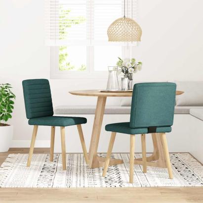 Scaune de bucătărie, 2 buc., verde închis, material textil GartenMobel Dekor