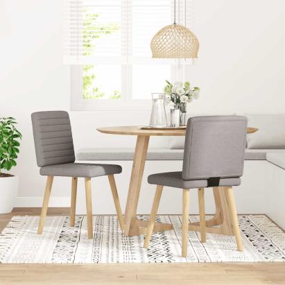 Scaune de bucătărie, 2 buc., gri taupe, material textil GartenMobel Dekor