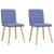 Scaune de sufragerie 2 buc țesătură Jeans Blue GartenMobel Dekor
