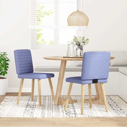 Scaune de sufragerie 2 buc țesătură Jeans Blue GartenMobel Dekor
