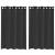Perdele Voile cu Oeli 2 buc Negru 140x175 cm GartenMobel Dekor