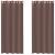 Perdele Voile cu Oeli 2 buc Maro 140x225 cm GartenMobel Dekor