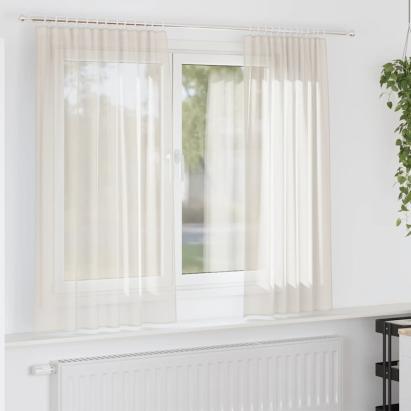 Perdele din voile cu tablă 2 buc crem GartenMobel Dekor